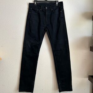 32 | Levi Jeans 506 Straight W32 L34, Black Denim Jeans Men’s, Straight Leg